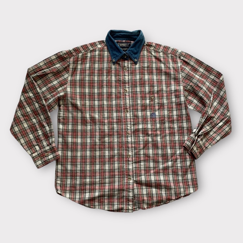 Vintage 90s/Y2K Wrangler Shirt, Plaid Button Up Shirt